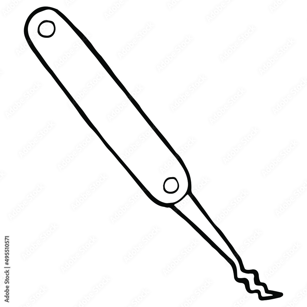 hand drawn metal master key in doodle style hand drawn metal master key in doodle style
