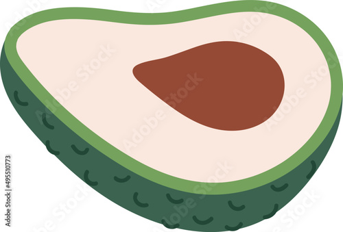 Avocado Cartoon Illustration