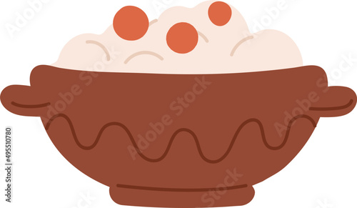 Porriage Cartoon Illustration
