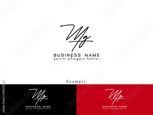 Modern MG Logo, Letter Mg gm Signature Fashion Letter Logo Image Design