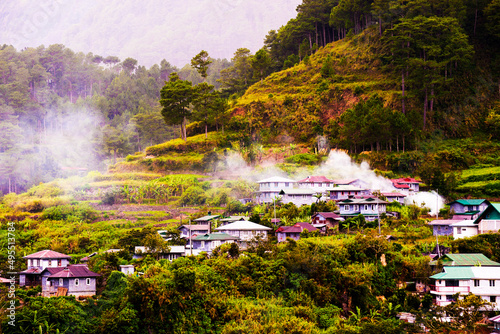 View of Sagada village from Luzon Island, Philippines