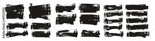 Flat Sponge Thin Artist Brush Short Background High Detail Abstract Vector Background EXTRA Set 