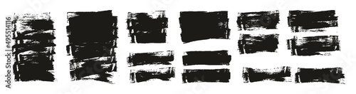 Flat Sponge Thin Artist Brush Short Background High Detail Abstract Vector Background EXTRA Set 