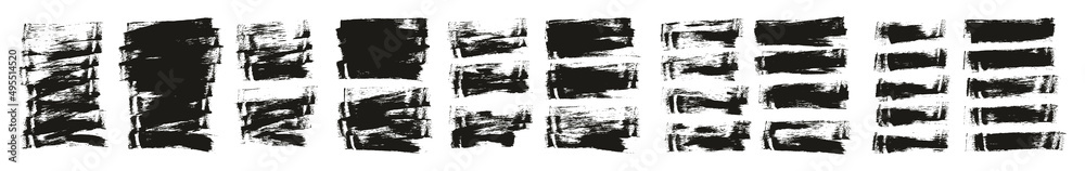 Obraz premium Flat Sponge Thin Artist Brush Short Background High Detail Abstract Vector Background MEGA Set 
