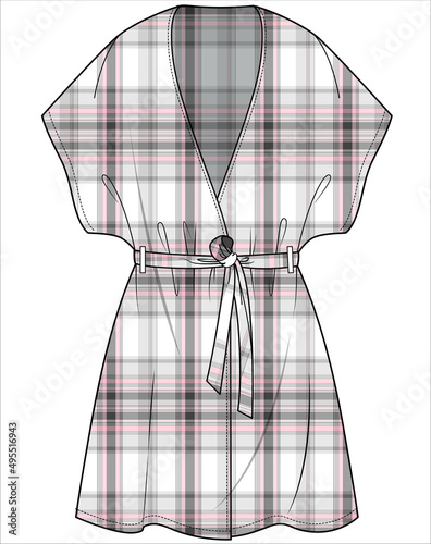 FLANNEL LOUNGE WEAR FOR WOMEN IN EDITABLE VECTOR FILE