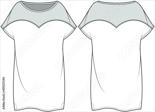 WOMEN AND TEENS GIRLS DORM DRESS IN EDITABLE VECTOR FILE