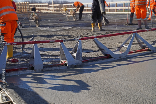 Concrete work on the Benkendorfer Bachtal bridge in Saxony-Anhalt, Germany photo