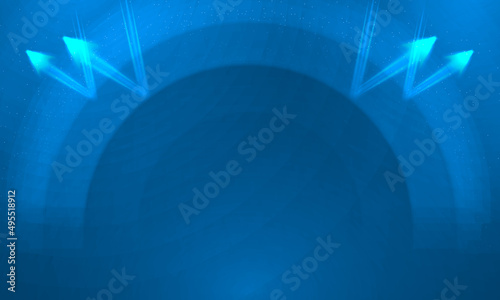 Strong protective field in a futuristic style. Layers of radiation protection. Dome vector illustration