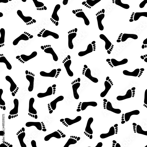Abstract foot seamless pattern