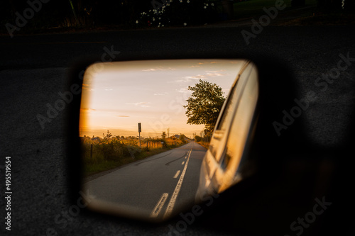 In the rear view mirror