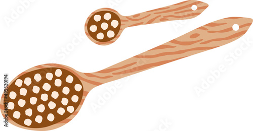 Massage Brushes Cartoon Illustration