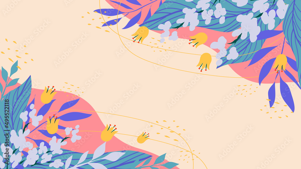 	
Spring banner with flowers on a pink background. Banner perfect for promotions, magazines, cards, invitations, banners design and web/internet ads. Vector illustration