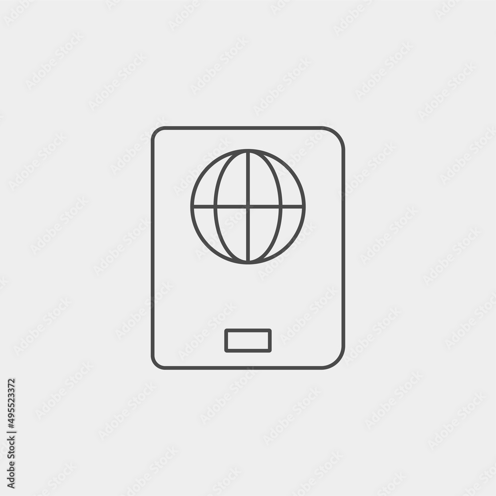 Passport vector icon sign symbol Passport vector icon sign symbol