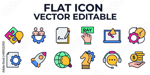 marketing set icon symbol template for graphic and web design collection logo vector illustration © keenan