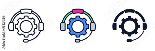 customer service icon symbol template for graphic and web design collection logo vector illustration