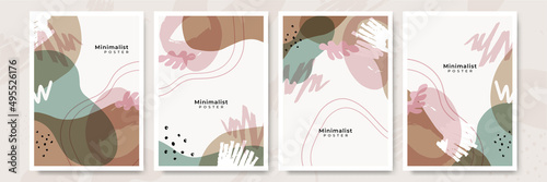 Set of abstract creative universal artistic templates. Good for poster, card, invitation, flyer, cover, banner, placard, brochure and other graphic design.