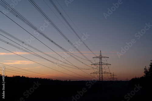 Energiekriese, Erneuerbare Energie, Stromtrasse, Strommast Energieversorgung, Blackout, Stromausfall