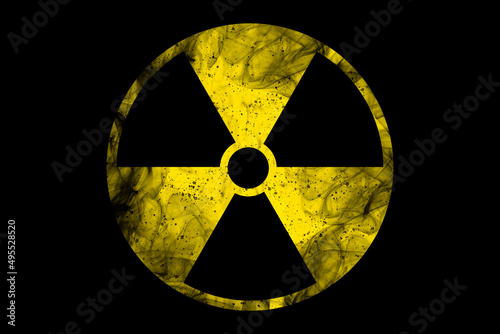 Warning radioactive zone graphic icon. Toxic sign, symbol