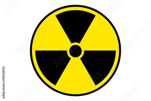 Warning radioactive zone graphic icon. Toxic sign, symbol