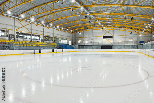 indoor Ice Hockey Rink , hockey arena.