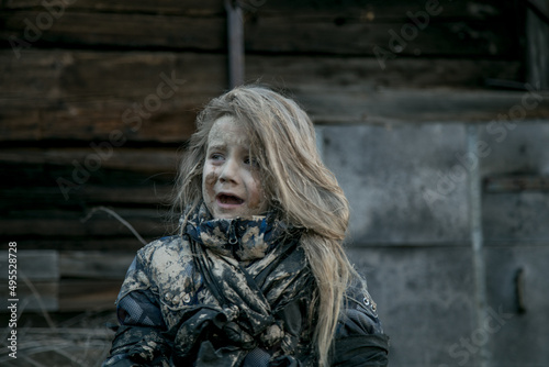 Children without a home, apocalypse, war