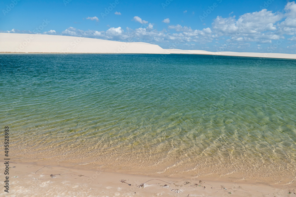 Sand Dunes and Lagoons in Lencois Maranhenses, Brazil