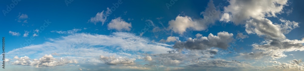 Fantastic clouds against blue sky, panorama Fantastic clouds against blue sky, panorama