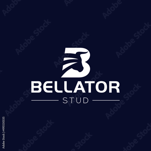 creative B letter Bull icon vector logo design file eps 10