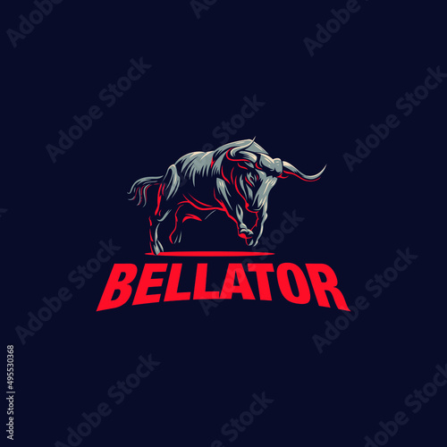 bull logo icon vector  photo
