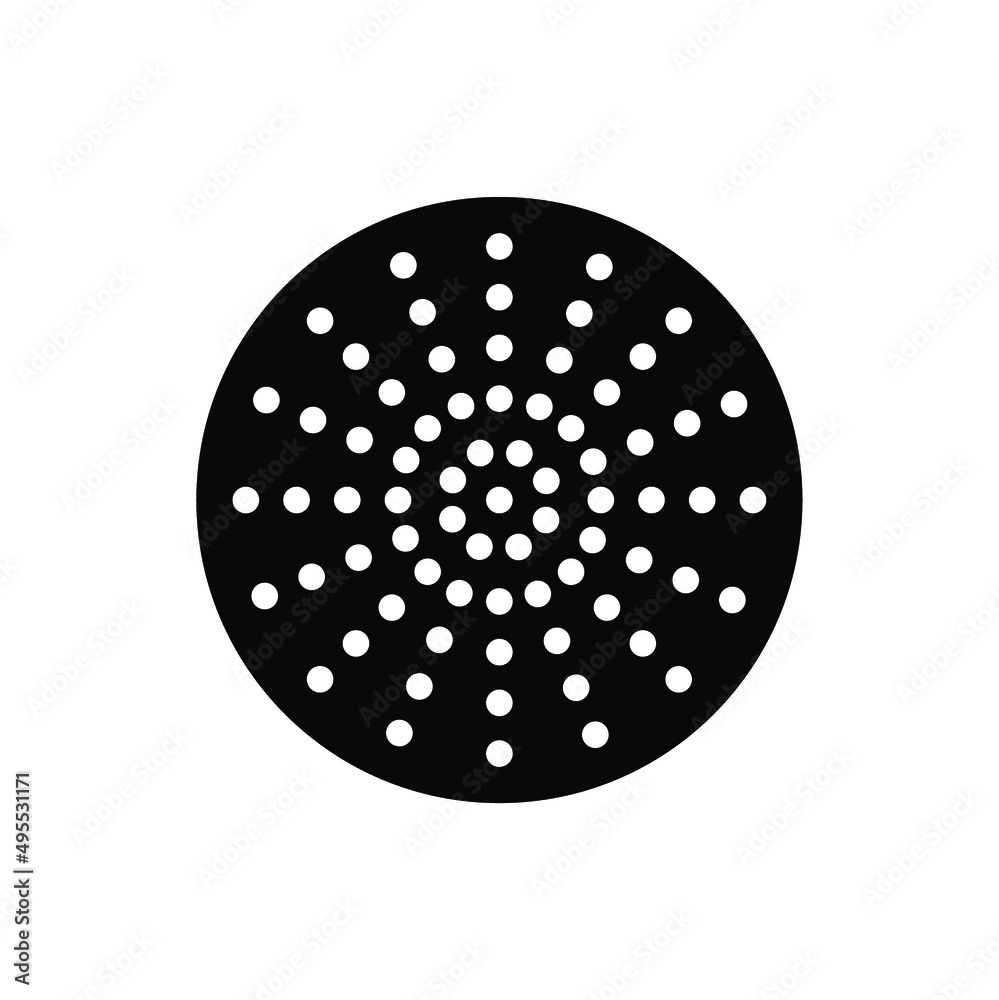 Round doted kitchen equipment vector icon. Round doted kitchen equipment vector icon.