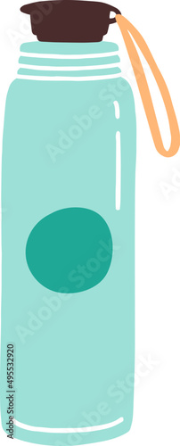 Vacuum thermo tumbler flask illustration
