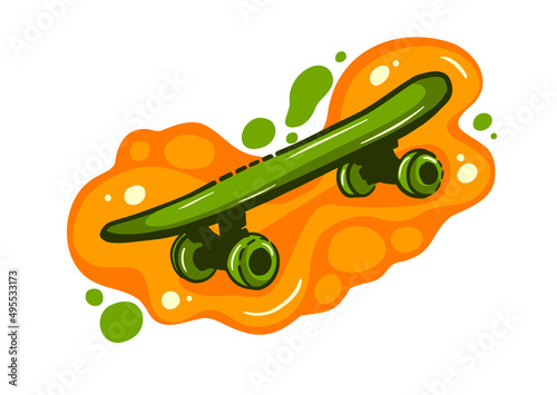 Skate Isolated abstract object. Vector illustration