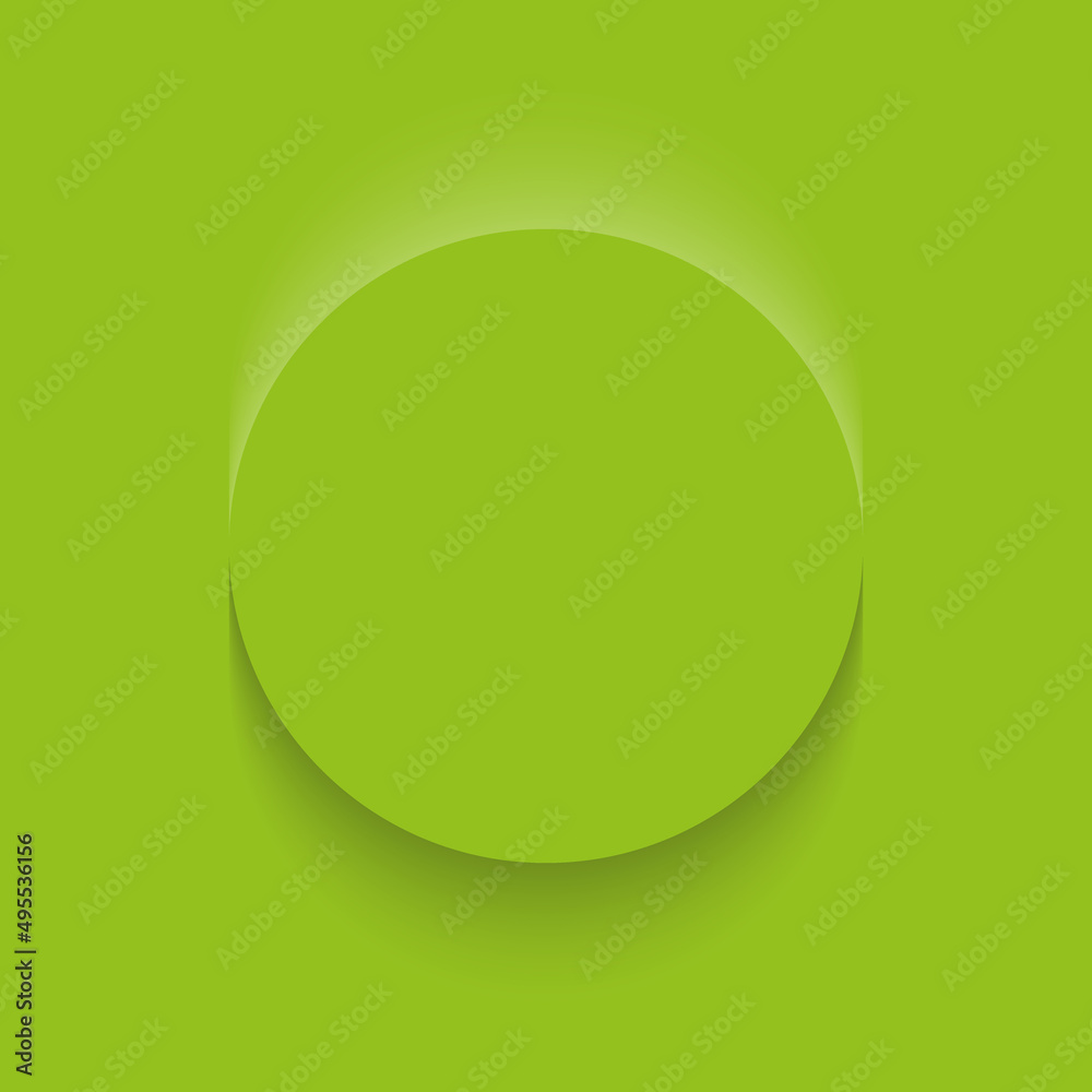 Vector - Green Circle Button on White Background Vector - Green Circle Button on White Background