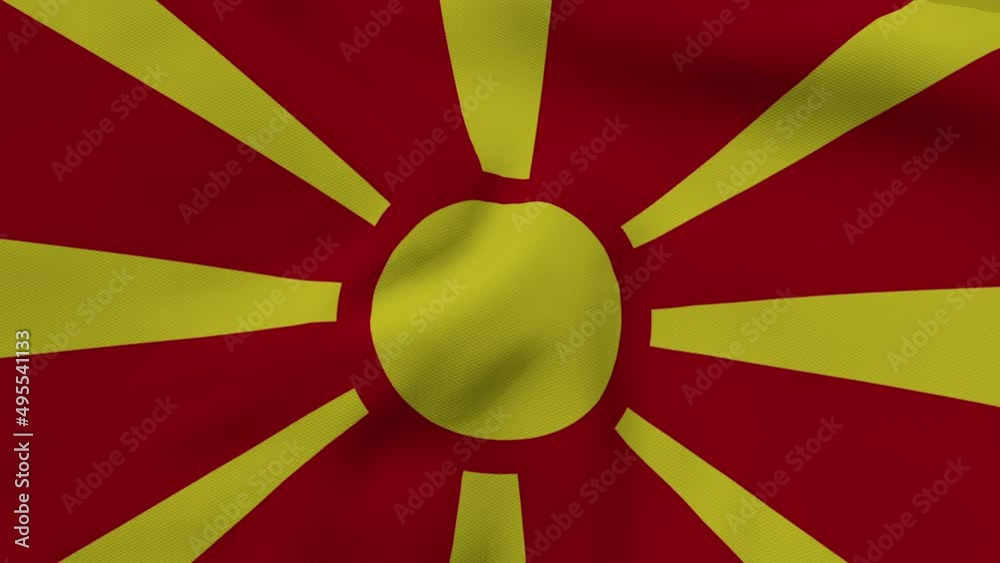 Macedonia flag, flag fluttering like in the wind Macedonia flag, flag fluttering like in the wind