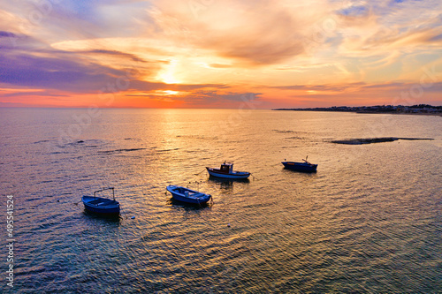 Tramonto visto dal drone a Torre Ovo - Torricella, Puglia photo