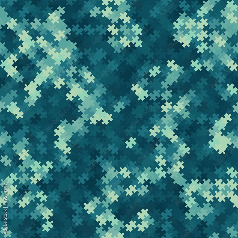 Texture decorative camouflage seamless pattern. Abstract vector illustration