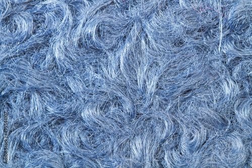 Textura fondo de lana celeste. Vista de cerca