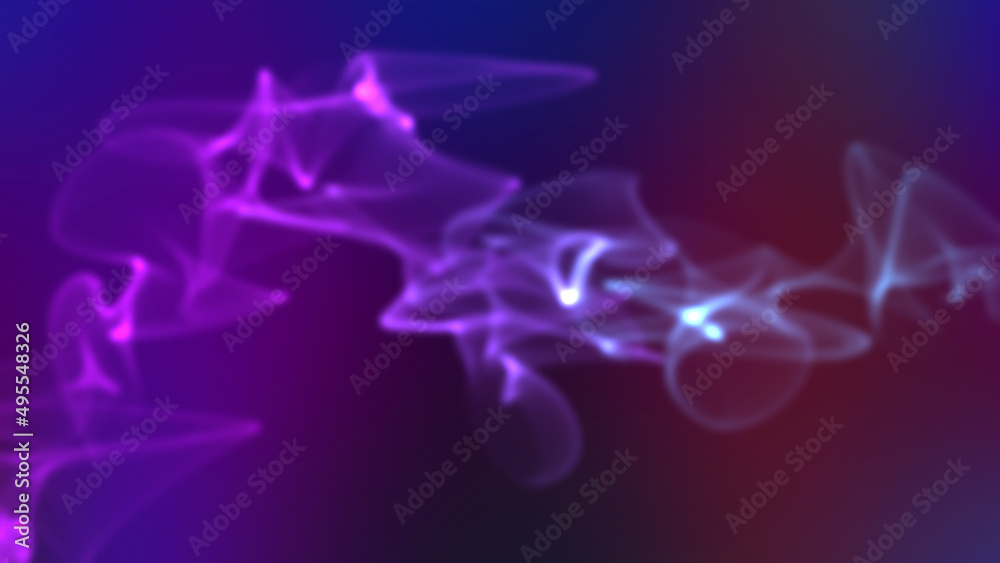 Abstract purple background with glowing multicolored lines. Abstract purple background with glowing multicolored lines.