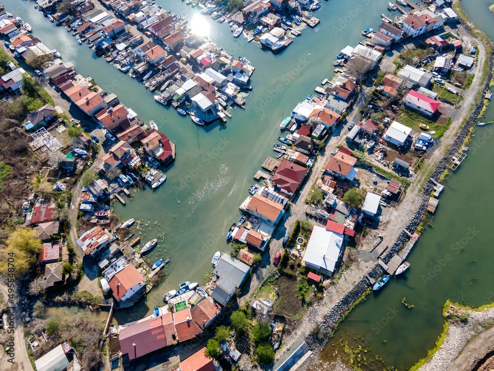 Aerial view of Fishing Village Chengele Skele, Bulgaria