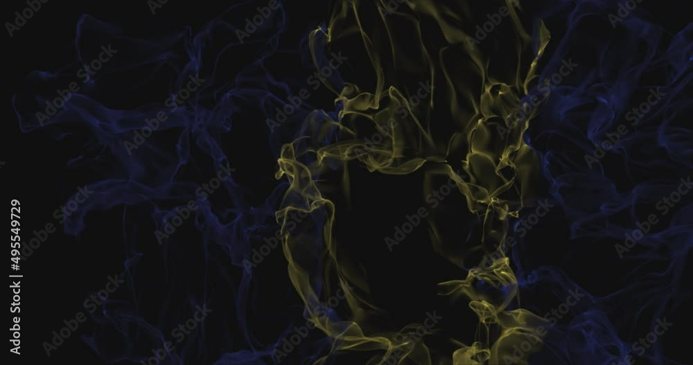 flag Barbados turns into smoke. State weakening concept, alpha channel.