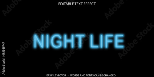 Neon text effect,Editable text effect