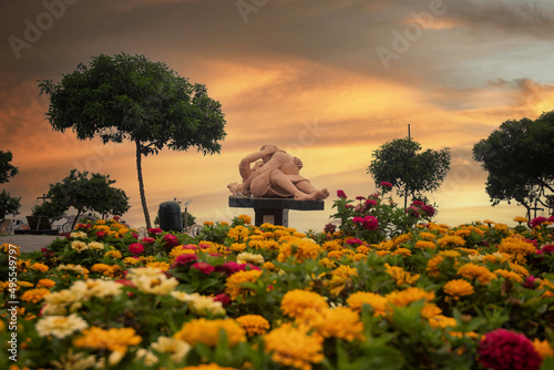 Parque del Amor in the tourist section of Miraflores in the Peruvian capital of Lima, Peru