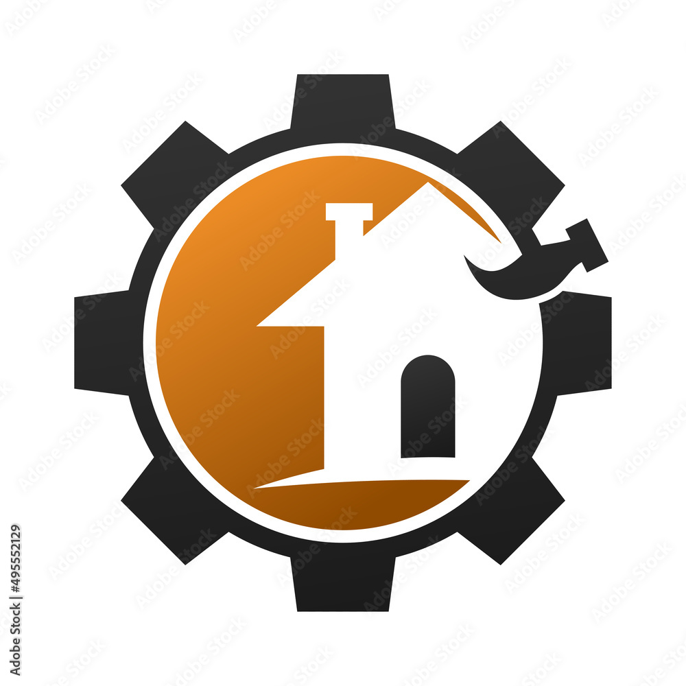 home building service repair logo Icon Illustration Brand Identity home building service repair logo Icon Illustration Brand Identity