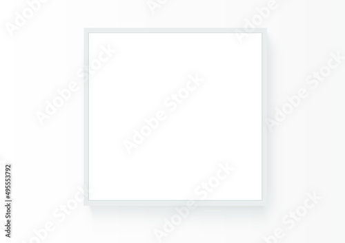 Empty paper template. Realistic vertical mockup on white background with shadow. Isolated vector illustrator.