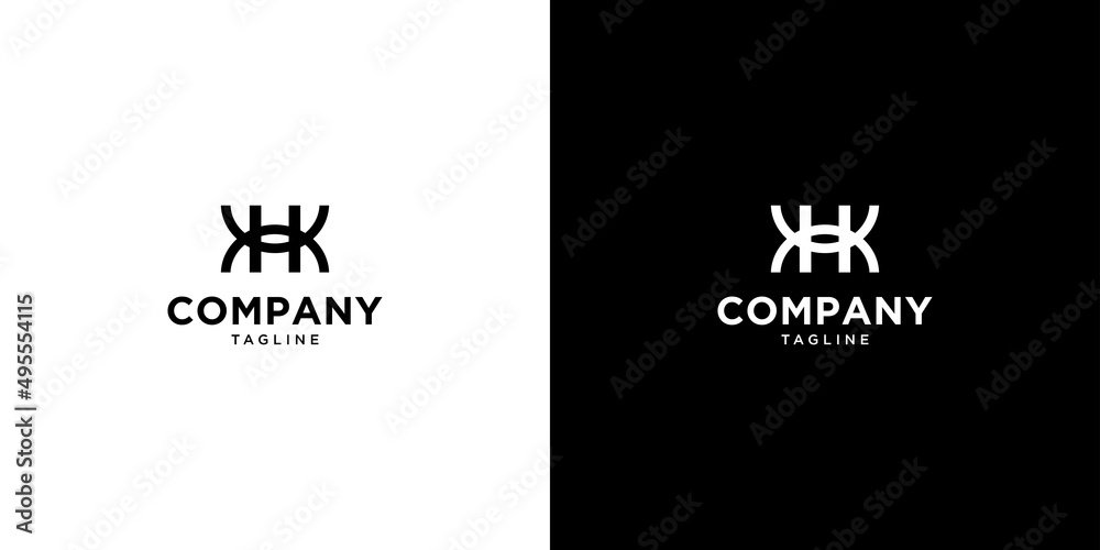 Unique and modern KHK initials logo design