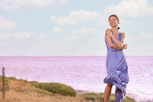 Stylish young woman posing ...