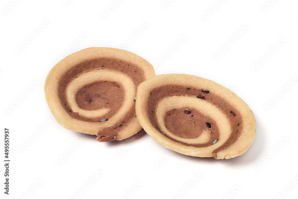 Taiwan traditional snack called as pig`s ear crackers(spiral cookies) Taiwan traditional snack called as pig`s ear crackers(spiral cookies)