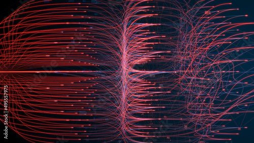 Fotografía Artificial neural network is an interconnected group of nodes, inspired by a sim