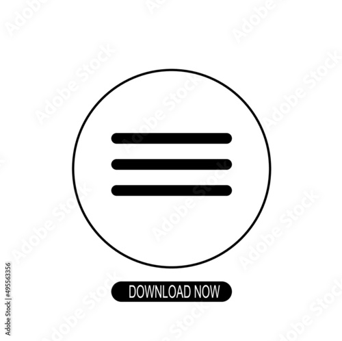 Hamburger menu icon for web and apps
