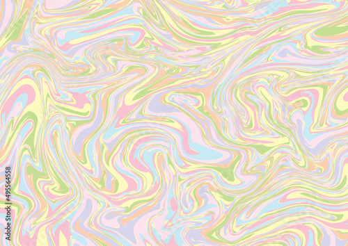 Abstract color Liquid marble, texture pastel liquid paints. Illustration geometric colorful background. 